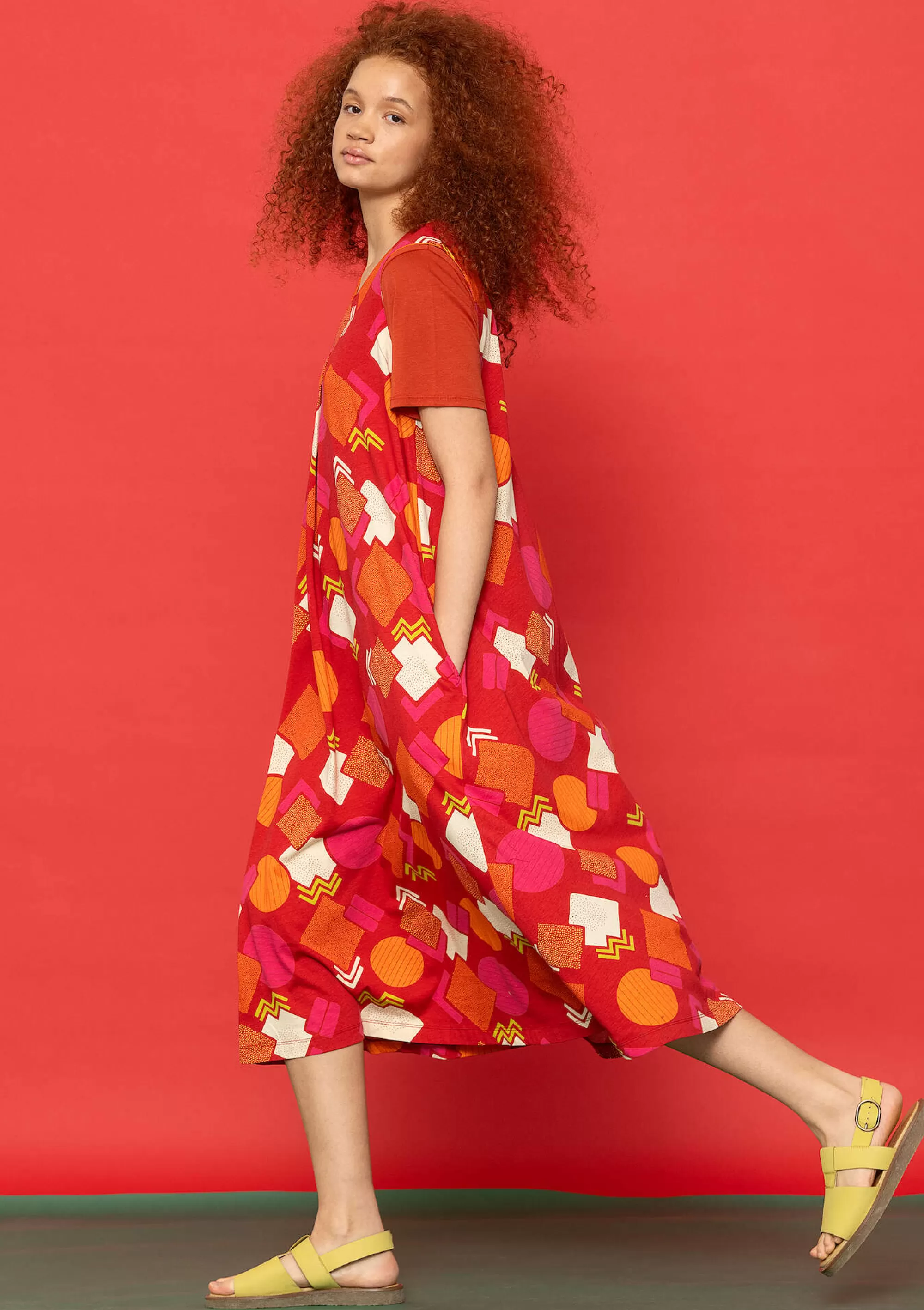 Kleider | Öko-Baumwolle^Gudrun Sjödén Jerseykleid Kompass Aus Bio-Baumwolle walderdbeere