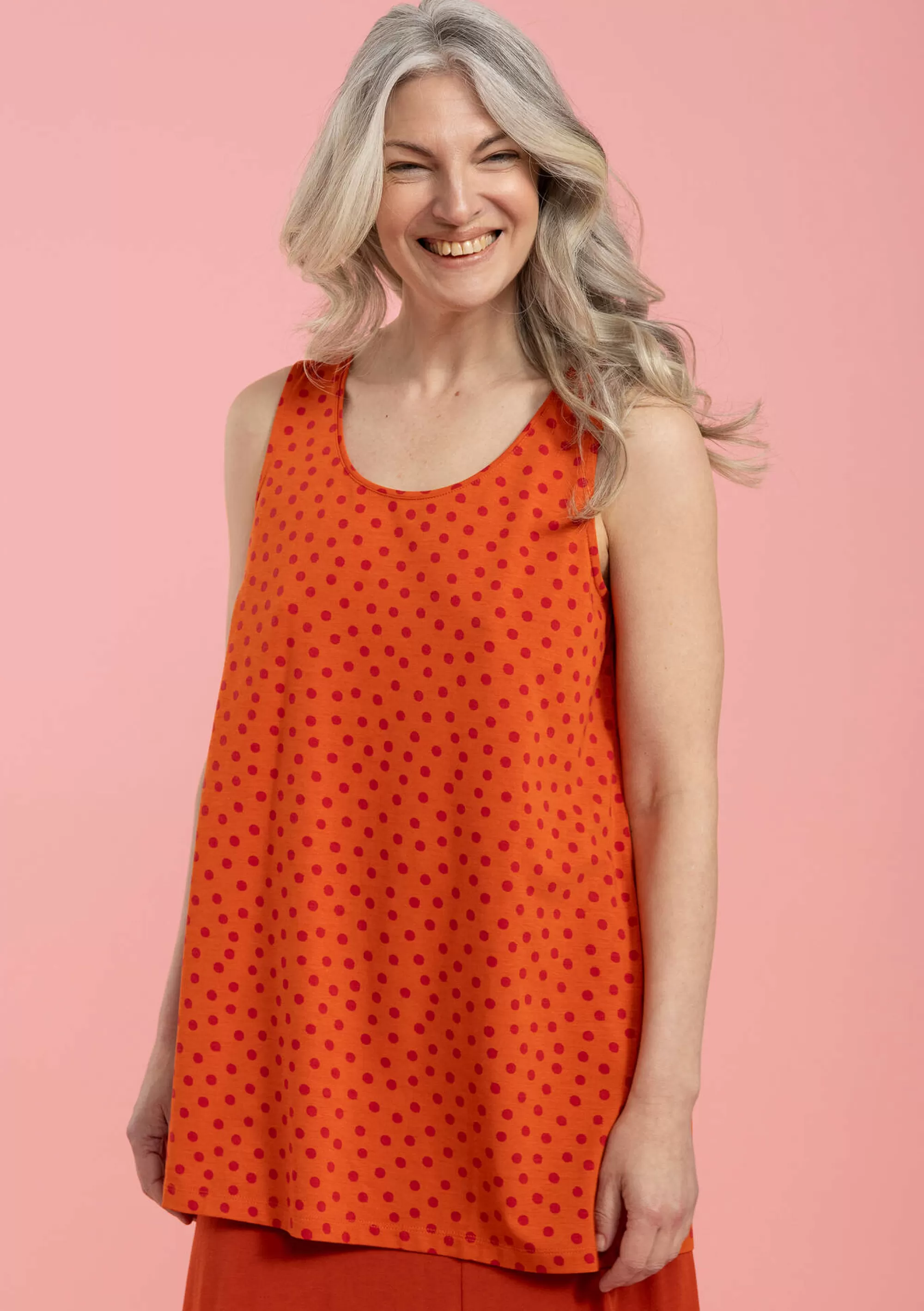 Pullover & Shirts | Öko-Baumwolle^Gudrun Sjödén Jerseytop Dot Aus Bio-Baumwolle/Modal/Elasthan chili
