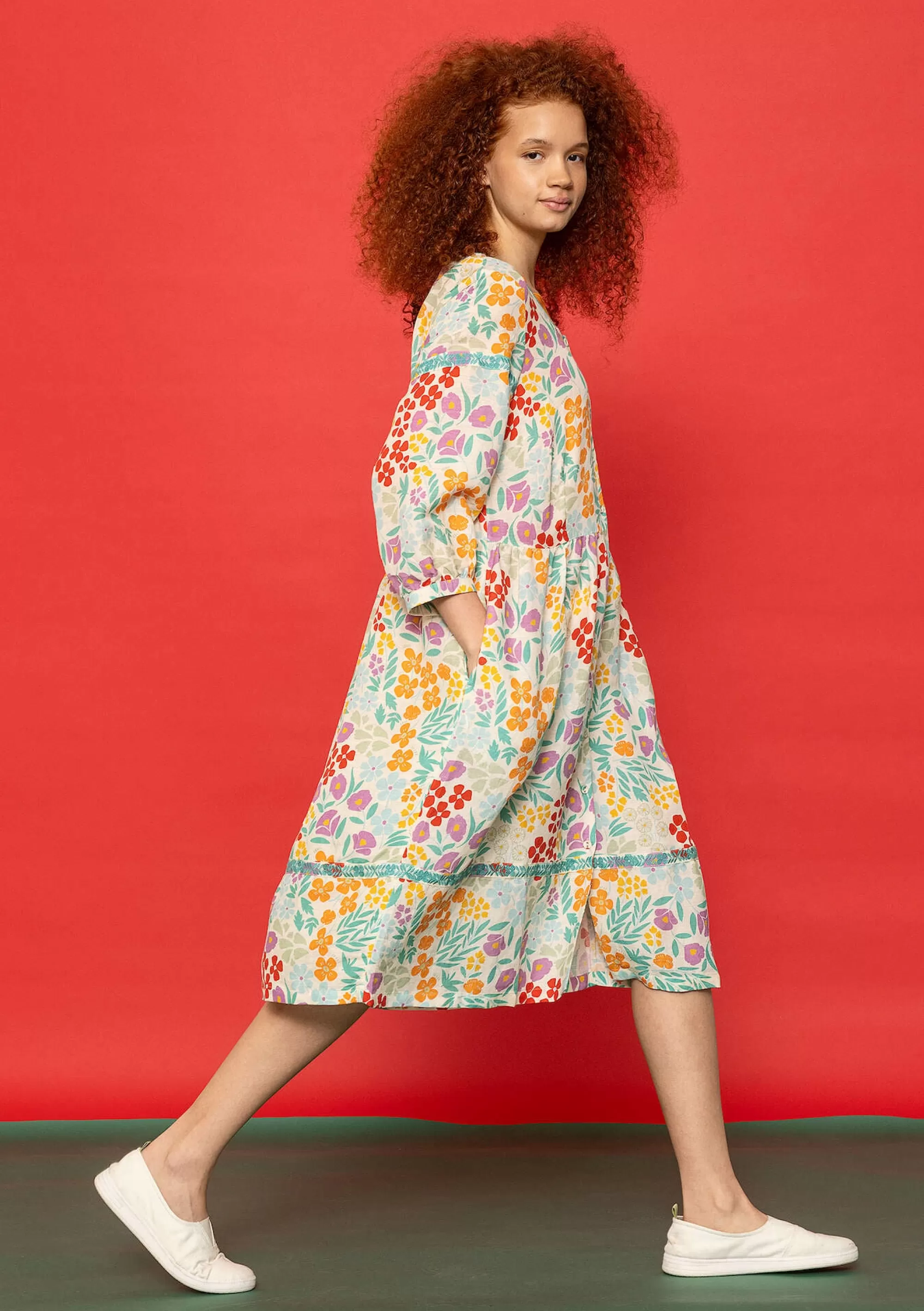 Kleider | Leinenkleidung^Gudrun Sjödén Kleid Margit Aus Leinen/Modal-Gewebe vanille-bedruckt